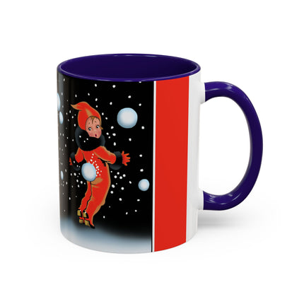 A Festive Snowball Toss Colorful Mugs (11oz, 15oz)