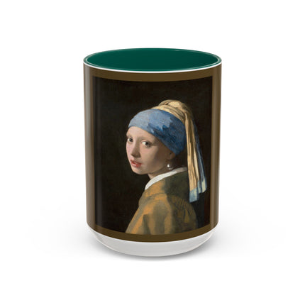 Girl with a Pearl Earring by Johannes Vermeer Colorful Mugs (11oz, 15oz)