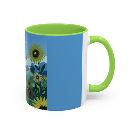 The Secret Language Of Flowers Colorful Mugs – Art Deco Botanical Elegance