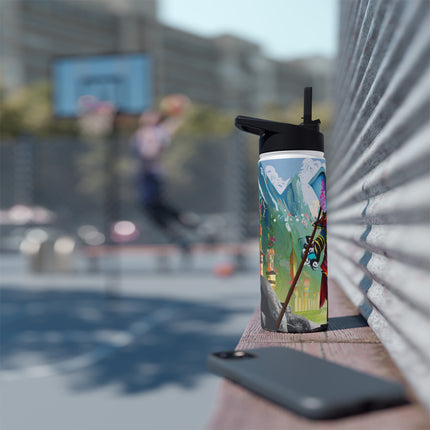 Cyberpunk Elephant Stainless Steel Water Bottle