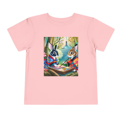 Fairy Animals Writing Wishes Toddler Short Sleeve Tee