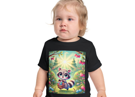 Raccoon’s Berry Basket Baby Short Sleeve T-Shirt