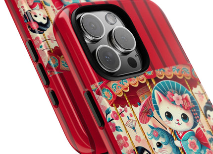 Geisha Kitten's Enchanted Carousel Phone Cases