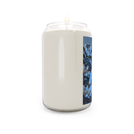 💙🖤 The Lady Of The Midnight Blue Blossom Garden Scented Soy Candle – Art Deco Floral Elegance