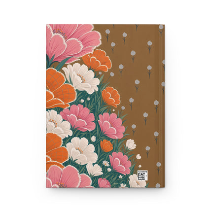 🌸🧡 The Rose & Amber Garden Reverie Hardcover Journal – Art Deco Floral Elegance