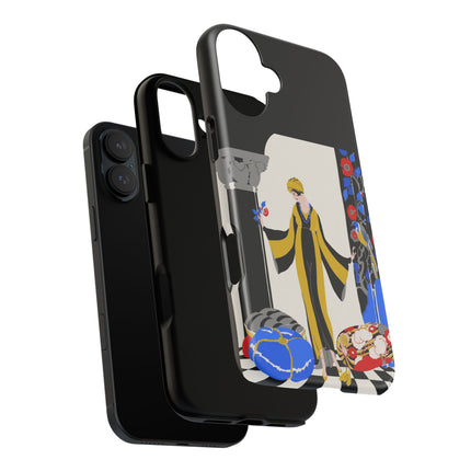 Art Deco Flapper in Yellow Robe Phone Case – Elegant Glamour & Exotic Charm