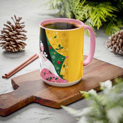 💌🎄 The Christmas Letter Of Holly House Colorful Mug – Whimsical Art Deco Holiday Charm