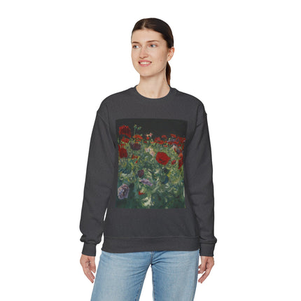 Poppies (A Study of Poppies for Carnation, Lily, Lily, Rose) by John Singer Sargent Heavy Blend™ Crewneck Sweatshirt