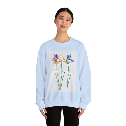 Blue Iris by Anselmus Boëtius de Boodt Heavy Blend™ Crewneck Sweatshirt