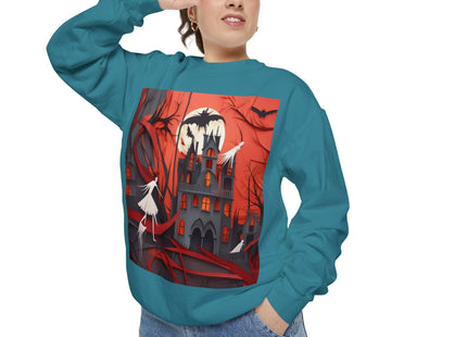 Halloween Night Scene Unisex Garment-Dyed Sweatshirt