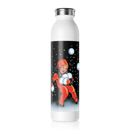 A Festive Snowball Slim Water Bottle