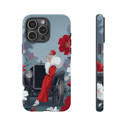 🚗🌺 The Lady Of The Grand Touring Car Phone Case – Art Deco Motoring Elegance