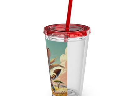 Swift Cheetah Sunsplash Tumbler with Straw, 16oz