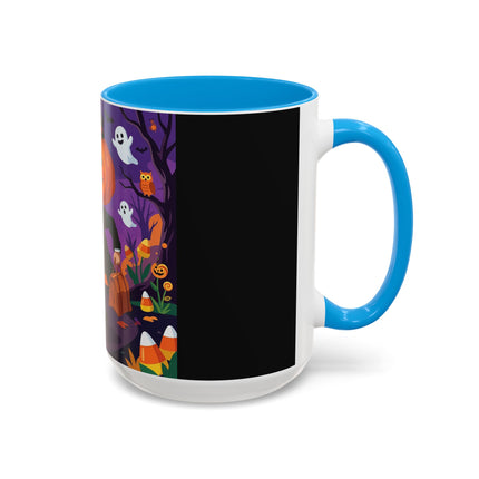 🎃🏮 The Pumpkin Gentleman's Moonlit Stroll Colorful Mug – Whimsical Halloween Charm