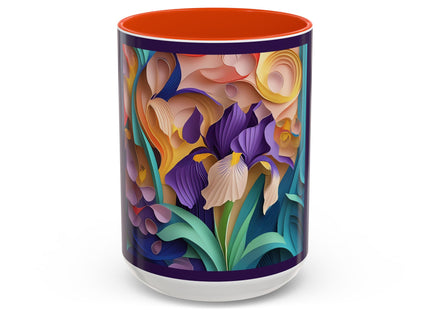 The Elegant Iris Flower Colorful Mugs (11oz, 15oz)