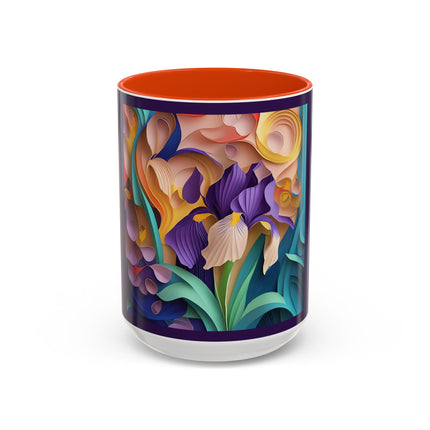 The Elegant Iris Flower Colorful Mugs (11oz, 15oz)