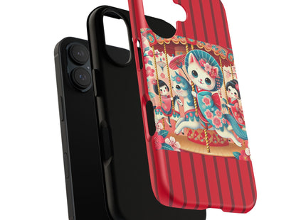 Geisha Kitten's Enchanted Carousel Phone Cases
