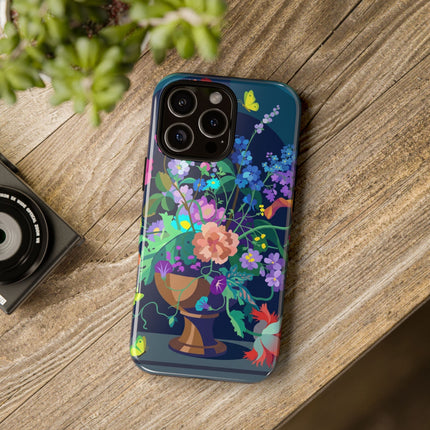 Midnight Floral Reverie Phone Case – Vibrant Bloom & Enchanted Beauty