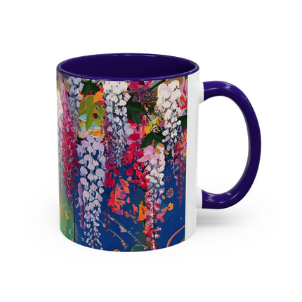 Golden Wisteria Elegance Colorful Mugs (11oz, 15oz)