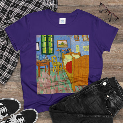 The Bedroom by Vincent van Gogh Women's Midweight Cotton Tee