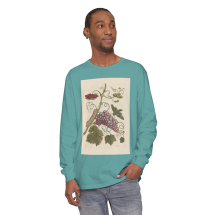 Botanical Pl.49 by Maria Sibylla Garment-dyed Long Sleeve T-Shirt