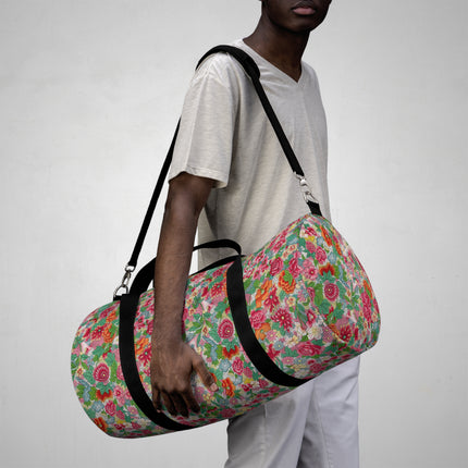 Colorful Flower Pattern by Owen Jones Duffle Bag