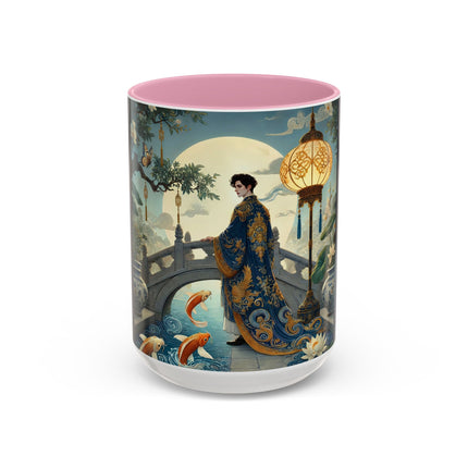 Moonlit Bridge Gentleman Colorful Mug – Imperial Serenity & Moonlit Harmony
