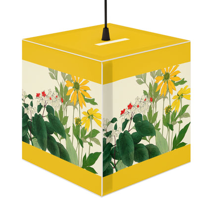 Clerodendrum & Rudbeckia by Tanigami Kônan Light Cube Lamp