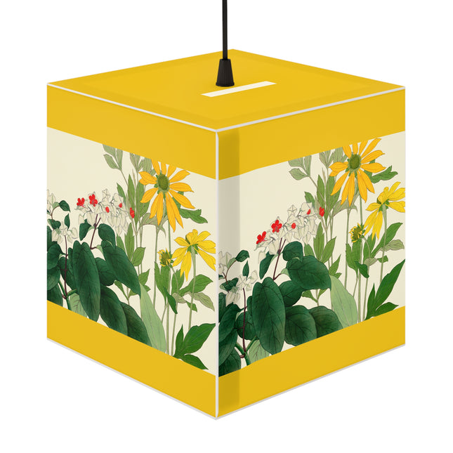 Clerodendrum & Rudbeckia by Tanigami Kônan Light Cube Lamp