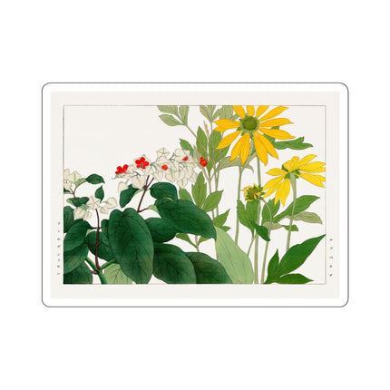 Clerodendrum & Rudbeckia by Tanigami Kônan Kiss-Cut Stickers (4 Sizes)
