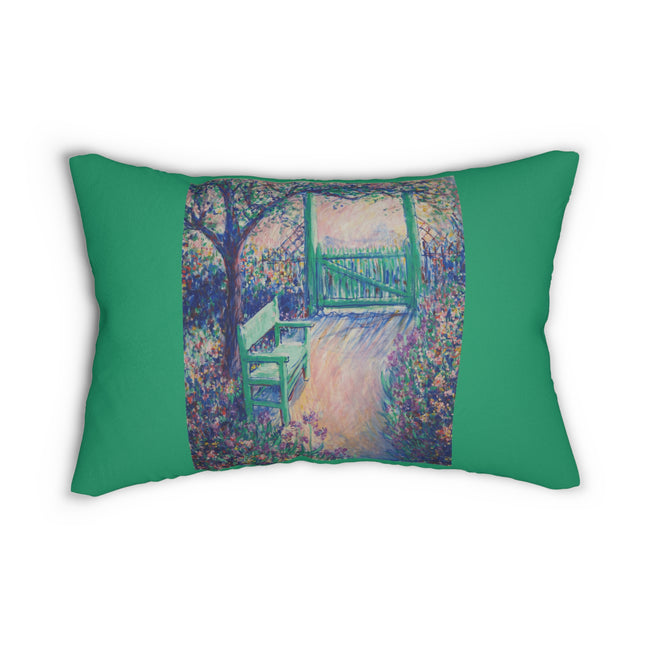 The Artist’s Garden by Theodore Earl Butler Spun Polyester Lumbar Pillow