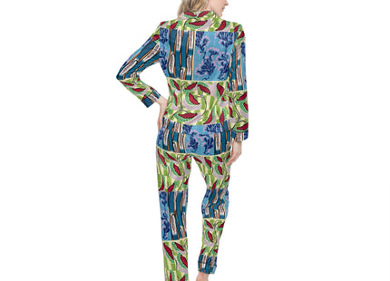 Floral Pattern by Emile-Alain Séguy Women's Satin Pajamas (AOP)