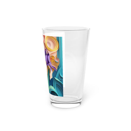 The Elegant Iris Flower Glass, 16oz