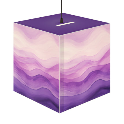 Autumn Serenade in Purple and Lavender Light Cube Lamp