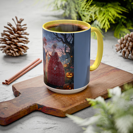 ♥️🎃 The Queen Of Hearts Halloween Masquerade Colorful Mug – Royal Halloween Fantasy
