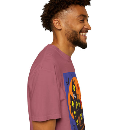 Halloween Night at the Haunted House Unisex Garment-Dyed T-shirt