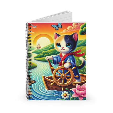 Sailor Kitten’s River Adventure Spiral Notebook - Ruled Line