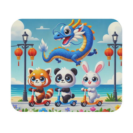 The Seaside Scooter Friends Mouse Pad – Coastal Fun & Playful Adventure