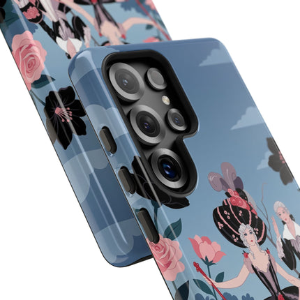 🌹🎭 The Rose Masquerade Promenade Phone Case – Art Deco Floral Elegance