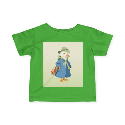 🦆🎒 The Little Woodland Duck Explorer Infant Fine Jersey Tee – Whimsical Storybook Adventure