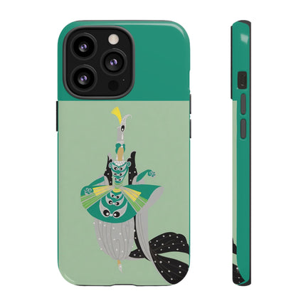Peacock Dancer Phone Case – Opulent Glamour & Theatrical Elegance