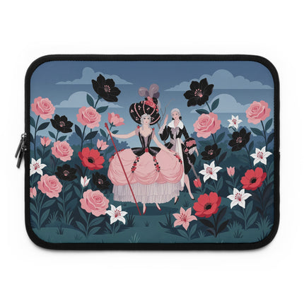🌹🎭 The Ladies Of The Midnight Rose Garden Laptop Sleeve – Art Deco Floral Masquerade