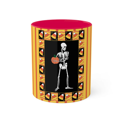 Candy Corn Skeleton Colorful Mugs (11oz, 15oz)