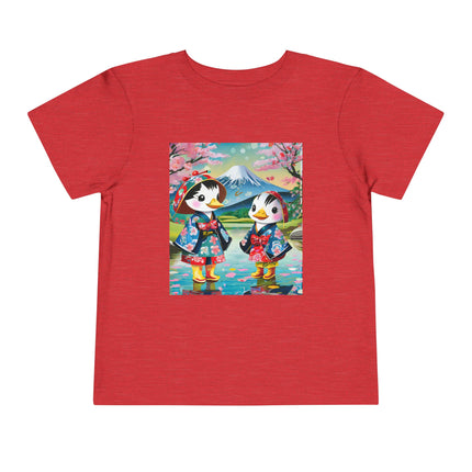 Rainy Day Ducks Toddler Short Sleeve Tee