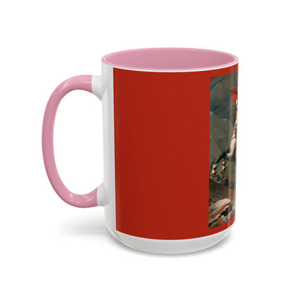 Napoleon Crossing the Alps by Jacques-Louis David Colorful Mugs (11oz, 15oz)
