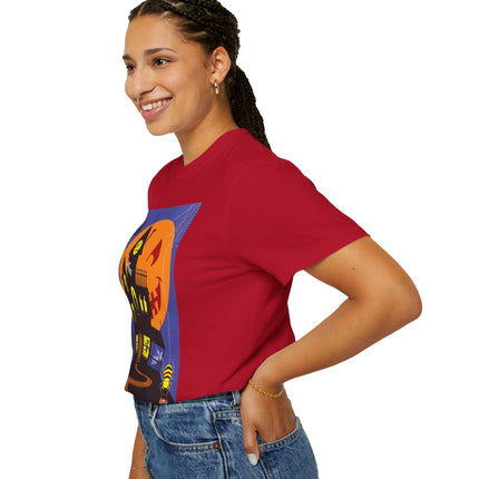Halloween Night at the Haunted House Unisex Garment-Dyed T-shirt