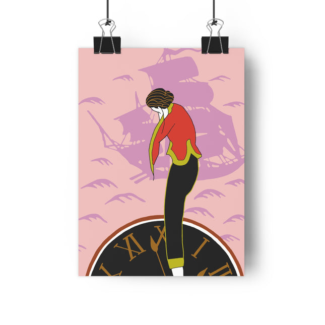 Woman Waiting for her Beloved at 1:59 by Kobayashi Kaichi Giclée Art Print