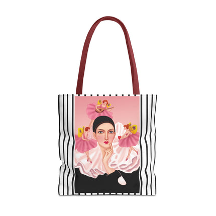 Pierrot & Fairies Dressed in Pink by Sofia Chiostri Tote Bag