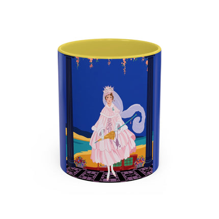 The Moonlit Promenade Colorful Mug (11oz, 15oz) – Blush Elegance, Coastal Romance & Art Deco Style