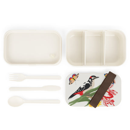 Woodpecker & Tulip Bento Lunch Box – Vibrant Energy & Cheerful Charm